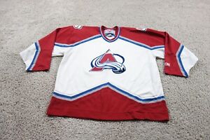 Vintage Colorado Avalanche Jersey Mens XXL White CCM Hockey NHL Embroidered
