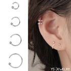 Small Round Huggie Hoop Earrings Gold Silver 316L Surgical Steel Womens Girls