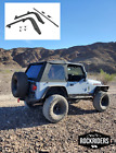 1997-2006 Wrangler Frameless Bowless Soft Top with Mounting Hardware Black Denim (For: Jeep TJ)