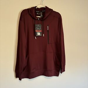NWT Spyder Active ProWeb Performance Hoodie Mens Large Maroon Red Pullover