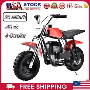 US 40cc 4-Stroke Mini Dirt Bike Motorcycle Gas-Power For Kids & Teens w/Fat Tyre