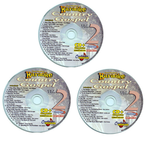 COUNTRY GOSPEL V0L-2 Chartbuster 5103 Karaoke CDG NEW 3 DISC SET IN WHITE SLEEVE