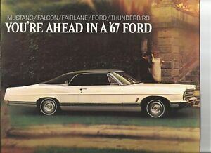 1967 Ford Galaxie, Fairlane, Falcon, Thunderbird, Mustang Dealer Sales Brochure