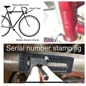 Bicycle identificaion number Jig - Letter Stamp Punch Guide Mount 5-8mm Bike Vin
