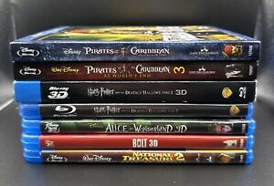 Blu Ray Lot Of 7 Pirates Of The Caribbean Harry Potter Alice Bolt BL1