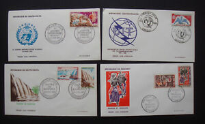 French Colonies 1955/65 4 First Day Covers Upper Volta/Dahomey/Central African