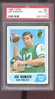 1968 Topps #65 Joe Namath PSA 8 Graded Football Card NFL New York Jets