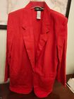 SAG HARBOR WOMEN’S Size 14 BLAZER SUIT Jacket Thick Red Vinitage