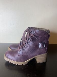 Carlos By Carlos Santana Womens Winter Boot Shoes Maroon Size 9.5M