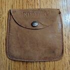 Vintage Leather King Pin Chewing Tobacco Pouch Holder Snap 3.5