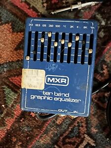 MXR 10 Band Graphic EQ Equalizer Rare Vintage Effect Pedal for Guitar Bass