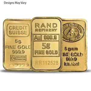 5 gram Generic Gold Bar .999+ Fine (Secondary Market)