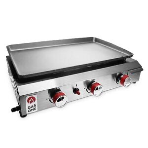 Flat Top Grill with 3 Burners – Auto Ignition Propane Portable Gas Grill – Pr...