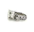 EFFY Sterling Silver Tsavorite and Diamond Panther Ring - Size 6