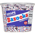 Bazooka Bubble Gum 225 Count Individually Wrapped Chewing Gum Grape Flavor Purpl