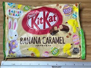 Japanese Kit-Kat Banana Caramel KitKat Chocolate EASTER Bunny BAG Rare - Expired