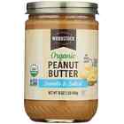 Woodstock Foods Organic Peanut Butter - Smooth & Salted 16 oz Jar