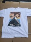 VINTAGE 1998 Titanic Shirt Adult XL White Leonardo DiCaprio Movie Tee Made USA