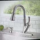 Delta Saville Pull Down Spray Kitchen Faucet & Soap Chrome 19949Z-SD-DST