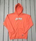 Jeep Logo Men's 2XL Orange Automobile Hoodie Sweatshirt