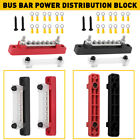 2pcs 6 Power Way Distribution Bus Bar Terminal Screws Battery Block for Car Boat