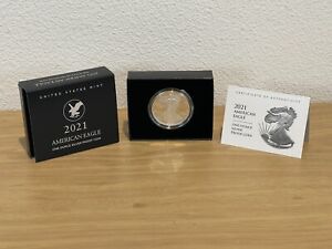 New Listing2021 W American Eagle One Ounce Silver  Proof Coin Mint In Box Ungraded US Mint