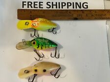 LOT OF 3 Storm Pre-Rapala Wiggle Wart Crankbaits PAINTERS OR FISHERS TACKLE FIND