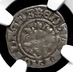 ENGLAND. Edward I Longshanks, 1272-1307. Silver Penny, Bishop Bec, NGC VF20