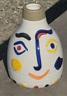 Vintage Pablo Picasso Style Living Face Pottery Vessel Decorative Vase 8