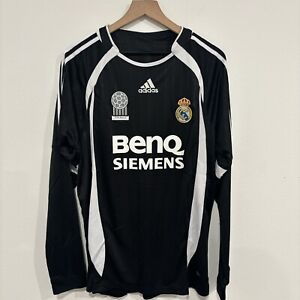 Real Madrid 06/07 Black Long Sleeve Away Soccer Jersey Slim XL