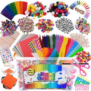 Arts And Crafts Supplies Kit For Kids- 1500+ Piece Box Of Crafting Supplies For