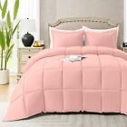 Pink Full Size Comforter Sets - 3 PCS Soft Lightweight Bedding Comforter Sets...
