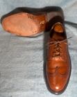 Vintage Florsheim Imperial V-Cleat WingTip Brown Shoes 93602, 5-Nail ,Size 9C