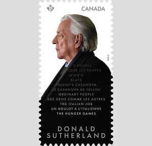 Canada stamps - Donald Sutherland booklet of 10 stamps