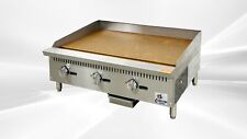 NSF 36 Commercial Manual Gas Griddle Flat Top Grill Stove Propane 90K BTU