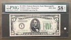 New Listing1934 $5 Federal Reserve Note 🏆 MINNEAPOLIS 🏆 SCARCE PMG Mule  [] FR 1955-I []