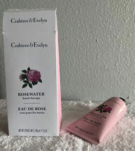 Crabtree & Evelyn Rosewater Hand Therapy-Full Size 100g/3.5 oz-New In Box