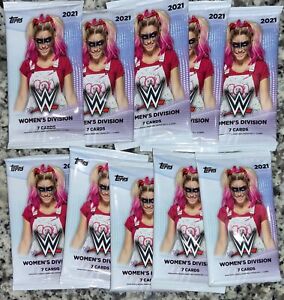 2021 Topps WWE Women’s Division Factory Sealed Pack Lot (10)