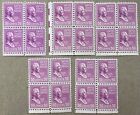 US 831 Taft 50 cent Prexie 20 stamps VF MNH issued 1938