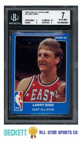 New ListingLARRY BIRD 1983 STAR CO. ALL-STAR GAME #2 BGS 7 NM (with 2 9 subs) Celtics HOF