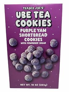 New ListingTrader Joe's UBE Tea Cookies Purple Yam Shortbread Cookie 10oz Each Pack