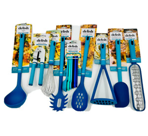 Delish Heat Resistant Silicone Kitchen Utensils / Tools - Teal Blue - Choose!