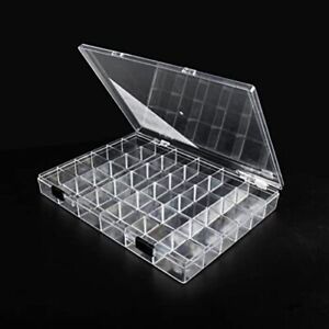36 Grids Clear Plastic Organizer Box Craft Storage Container for Beads Organi...