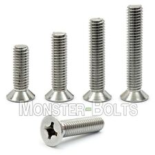 #10-24 Phillips Flat Head Machine Screws 82° Countersunk A2 18-8 Stainless Steel