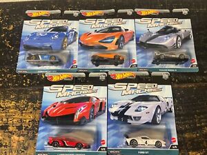 Hot Wheels Car Culture 2023 Speed Machines Set of 5 FPY86 NEW DAMAGED PACKAGING