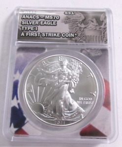 2021 American Silver Eagle ANACS MS70 Type 1 - A First Strike Coin