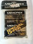 Memorex MRXI 90 2-Pack Audio Cassette Tapes Factory Sealed