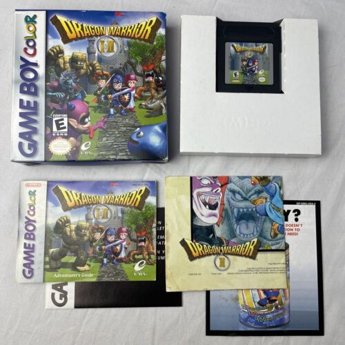 Dragon Warrior I & II 1 2 Nintendo GameBoy Color Complete In Box CIB Nice!