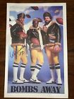 Chargers Rare Recalled Nike Bombs Away Poster Signed HOF Kellen Winslow