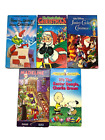 Lot of 5 Christmas Holidays VHS Grinch Madeline Peanuts Disney